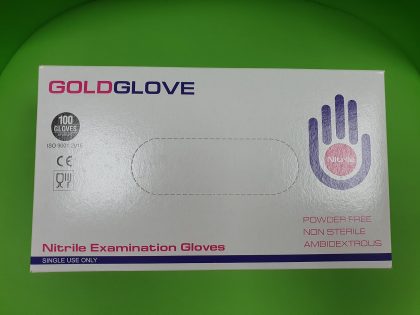 Mănuşi GoldGlove, Nitril, nepudrate, negru, mărimea L - Set 100 bucăţi