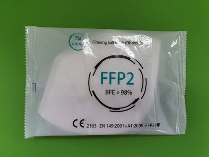 Mască Protecţie FPP2, CE2163, 5 Straturi, Ambalată Individual, Albă - Ţiplă