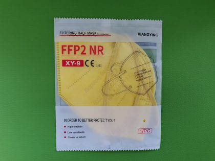 Mască Protecţie FPP2, CE2163, 5 Straturi, Ambalată Individual, Diverse Culori - Galben în Ţiplă