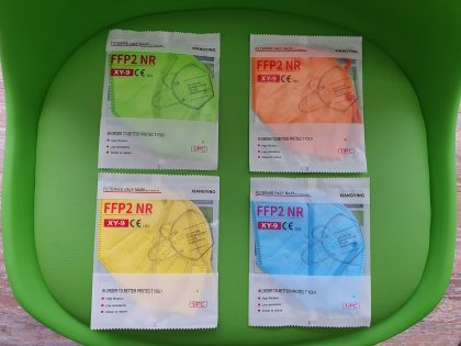 Mască Protecţie FPP2, CE2163, 5 Straturi, Ambalată Individual, Diverse Culori - Ţiplă