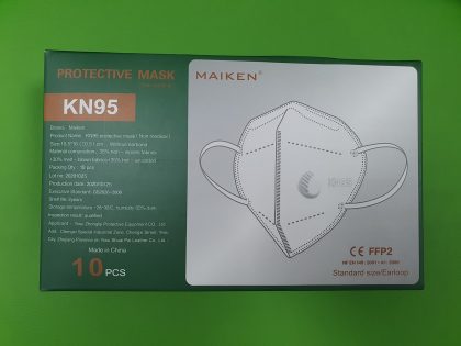 Mască Protecţie KN95, FPP2, 5 Straturi, Ambalată Individual, Valvă, Diverse Culori - Cutie