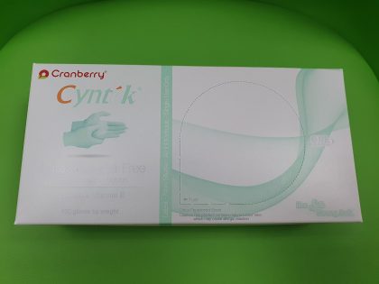 Mănuşi Cranberry Cyntek, Latex, nepudrate, verzi, mărimea M - Set 100 bucăţi