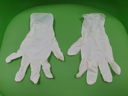 Mănuşi Latex Maxter, Latex, nepudrate, alb crem, mărimea L - Pereche