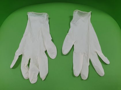 Mănuşi Latex Maxter, Latex, nepudrate, alb crem, mărimea M - Pereche