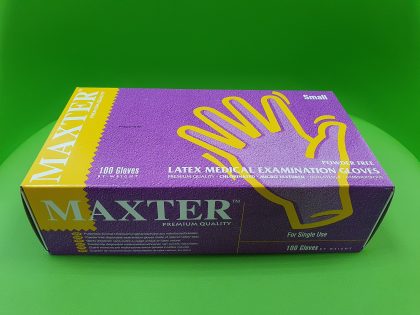 Mănuşi Latex Maxter, Latex, nepudrate, alb crem, mărimea S - Set 100 bucăţi