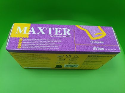 Mănuşi Latex Maxter, Latex, nepudrate, alb crem, mărimea S - Cutie, Lateral Dreapta