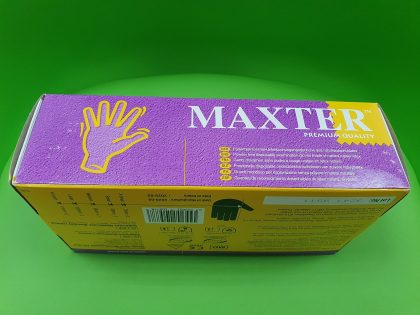 Mănuşi Latex Maxter, Latex, nepudrate, alb crem, mărimea S - Cutie, Lateral Stânga