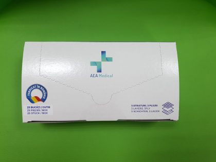 Măşti Protecţie, Unică Folosinţă, pentru Copii, Dispozitiv Medical, Clasa I, Tip IIR, 3 Straturi, Diverse Culori (România) - Cutie