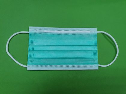 Măşti Protecţie, Unică Folosinţă, pentru Copii, Dispozitiv Medical, Clasa I, Tip IIR, 3 Straturi, Diverse Culori (România) - Verde